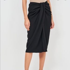 ZARA Black Knotted Wrap Skirt